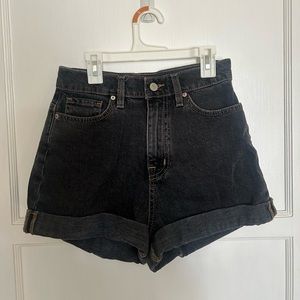 black urban outfitters mom high rise shorts